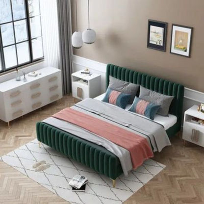 Rome Upholstered Bed Without Storage In Suede