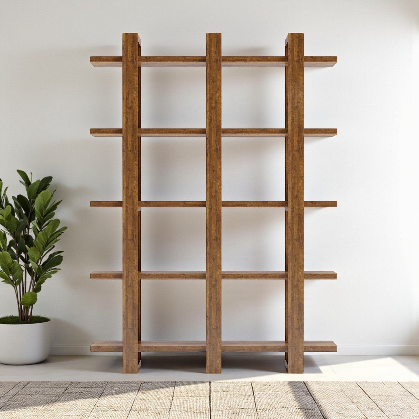 Harmony Shelf/Bookcase - 49" - Solid Teak Wood