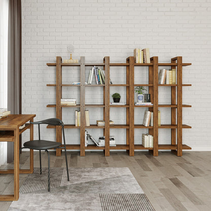 Harmony Shelf/Bookcase - 98" - Solid Teak Wood