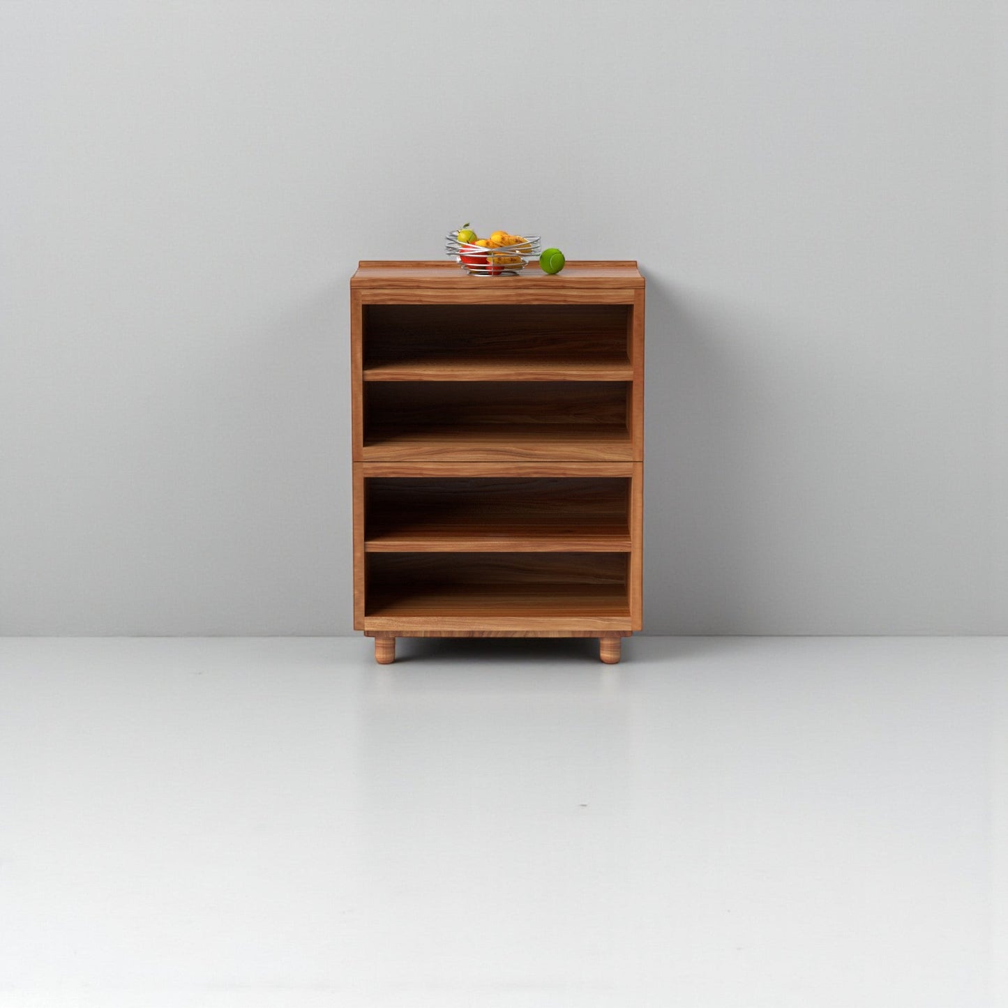 Stava Modular Shelving System | Solid Walnut/Teak/Oak Wood (4x1) | 3 Feet Length