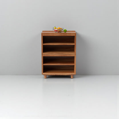 Stava Modular Shelving System | Solid Walnut/Teak/Oak Wood (4x1) | 3 Feet Length