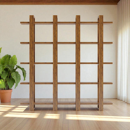 Harmony Shelf/Bookcase - 66" - Solid Teak Wood