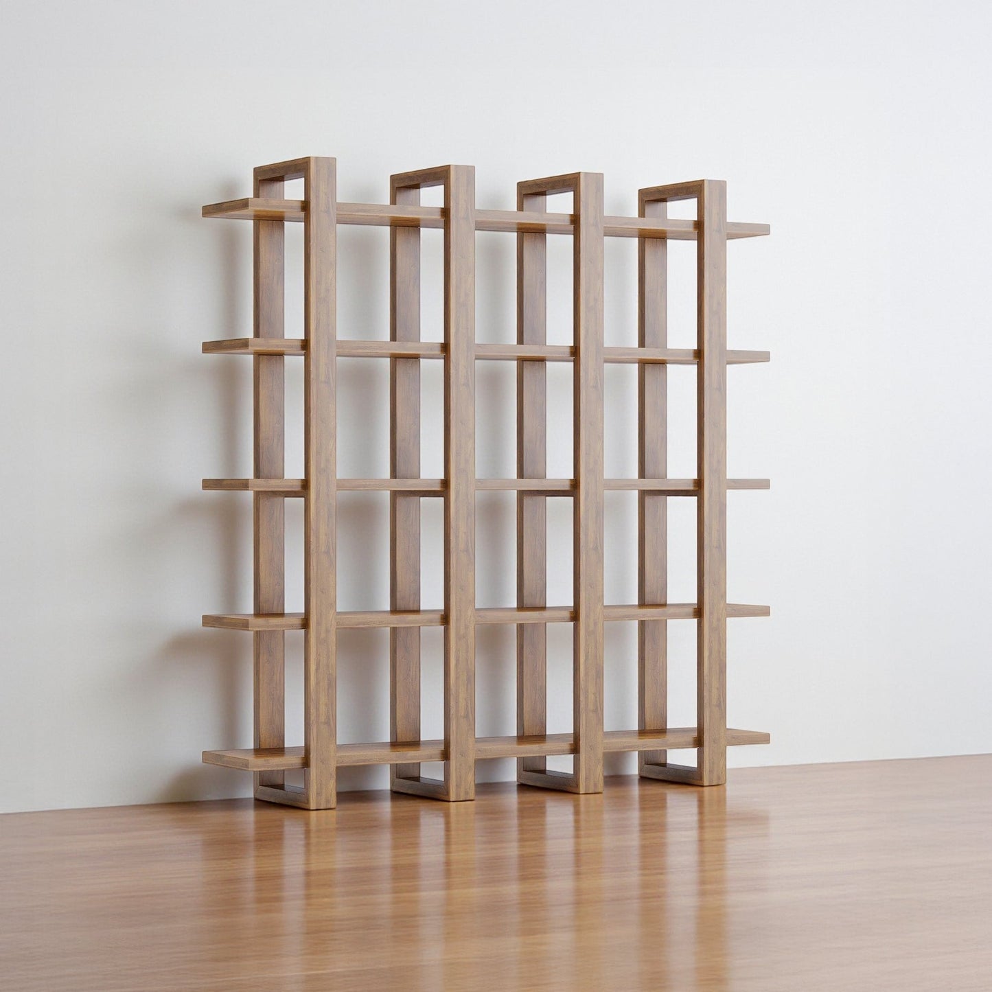 Harmony Shelf/Bookcase - 66" - Solid Teak Wood