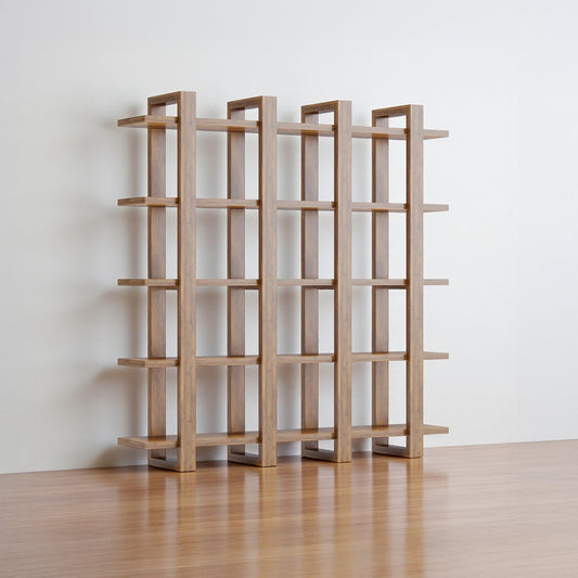 Harmony Shelf/Bookcase - 66" - Solid Teak Wood