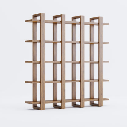 Harmony Shelf/Bookcase - 66" - Solid Teak Wood