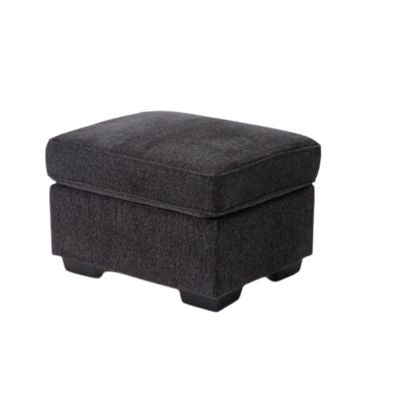 Majestic Ottoman In Grey Fabric