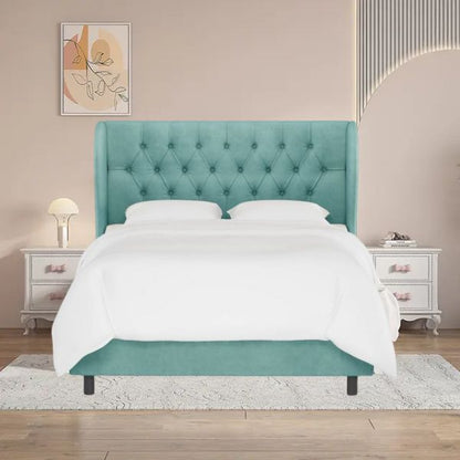 Sansa Upholstered Bed Without Storage In Suede