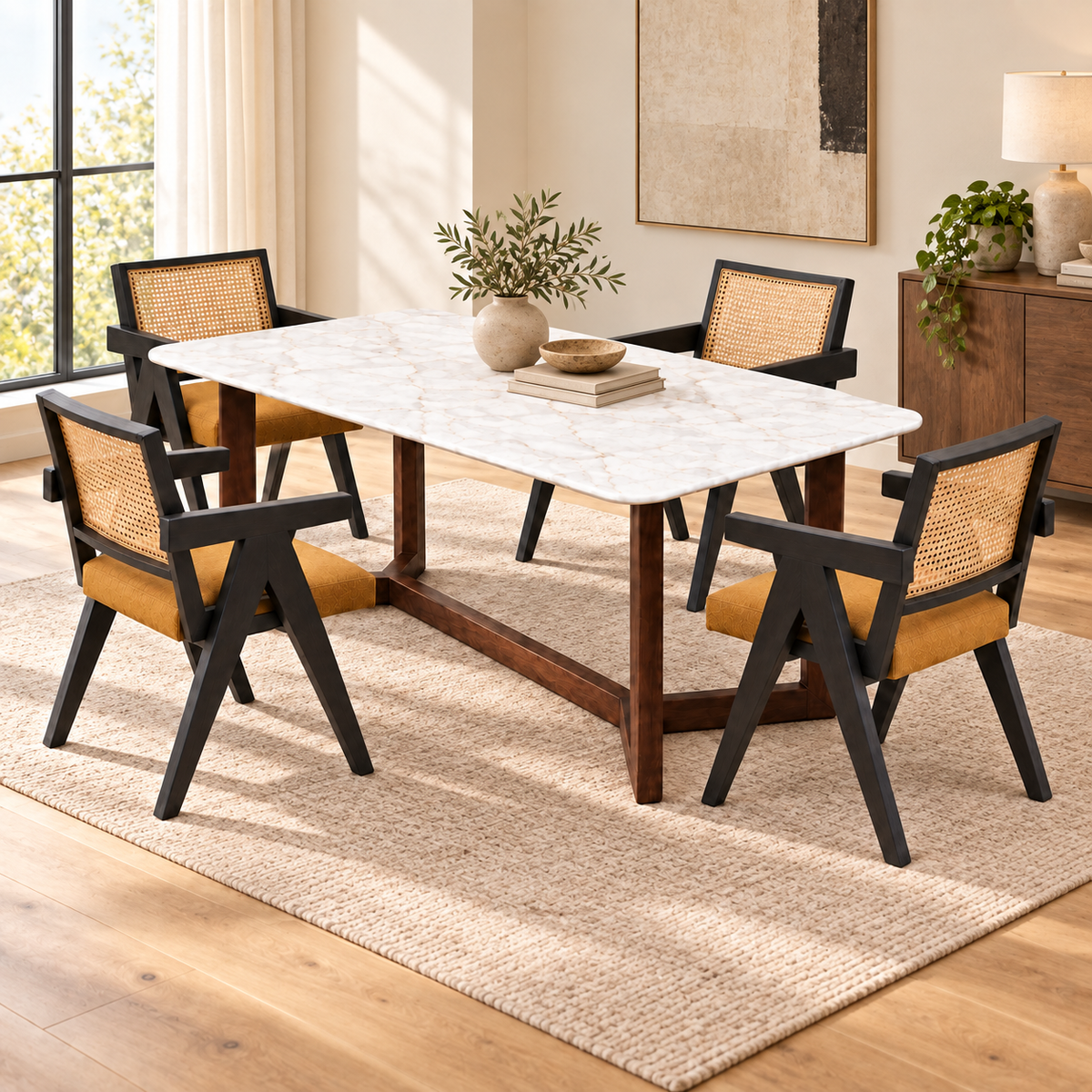 Pranaisha Designs ALDO-4S-WHT-ANA ALDO-4S-WHT-ANA-05-Lifestyle-Oak.png