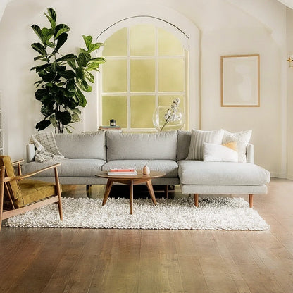 Anne Sofa | L Shaped Sectional | Polyfill Cushion (9.3 feet) XL | Removable Fabric