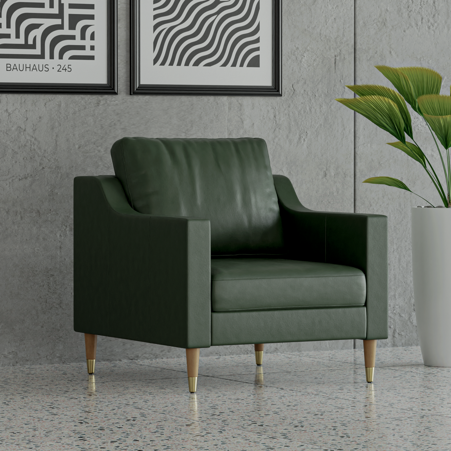 Lore Sofa | 1 Seater Italian Leather Sofa (3 feet)