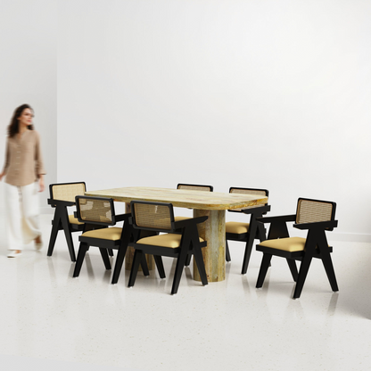 Alba-Pierre Dining Table Set - 6 & 8 Seater/ All sizes