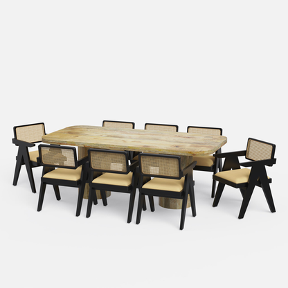 Alba-Pierre Dining Table Set - 6 & 8 Seater/ All sizes