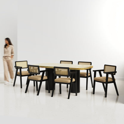 Alba-Bob Dining Table Set - 6 & 8 Seater/ All sizes