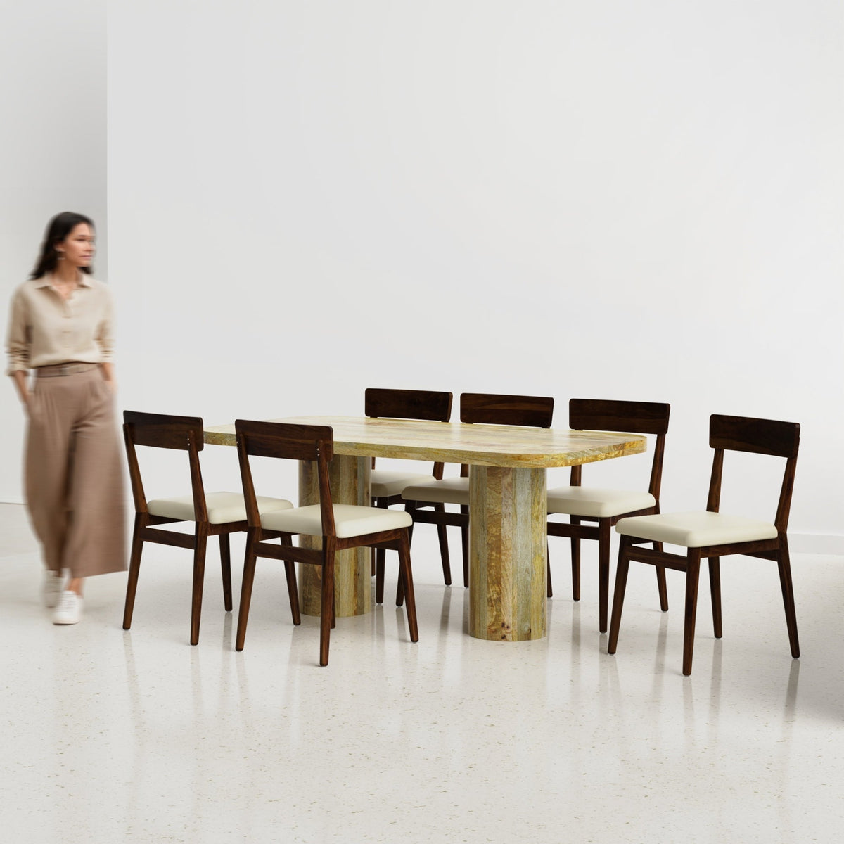 Alba-Middleton Dining Table Set - 6 & 8 Seater/ All sizes