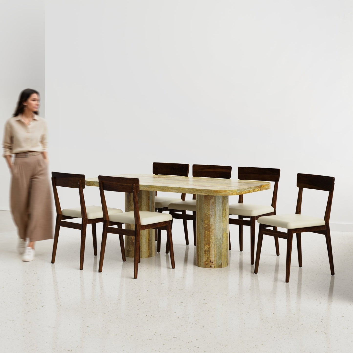 Alba-Middleton Dining Table Set - 6 & 8 Seater/ All sizes
