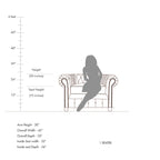 Allington one-seater armchair dimension guide