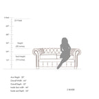 Allington two-seater sofa dimension guide