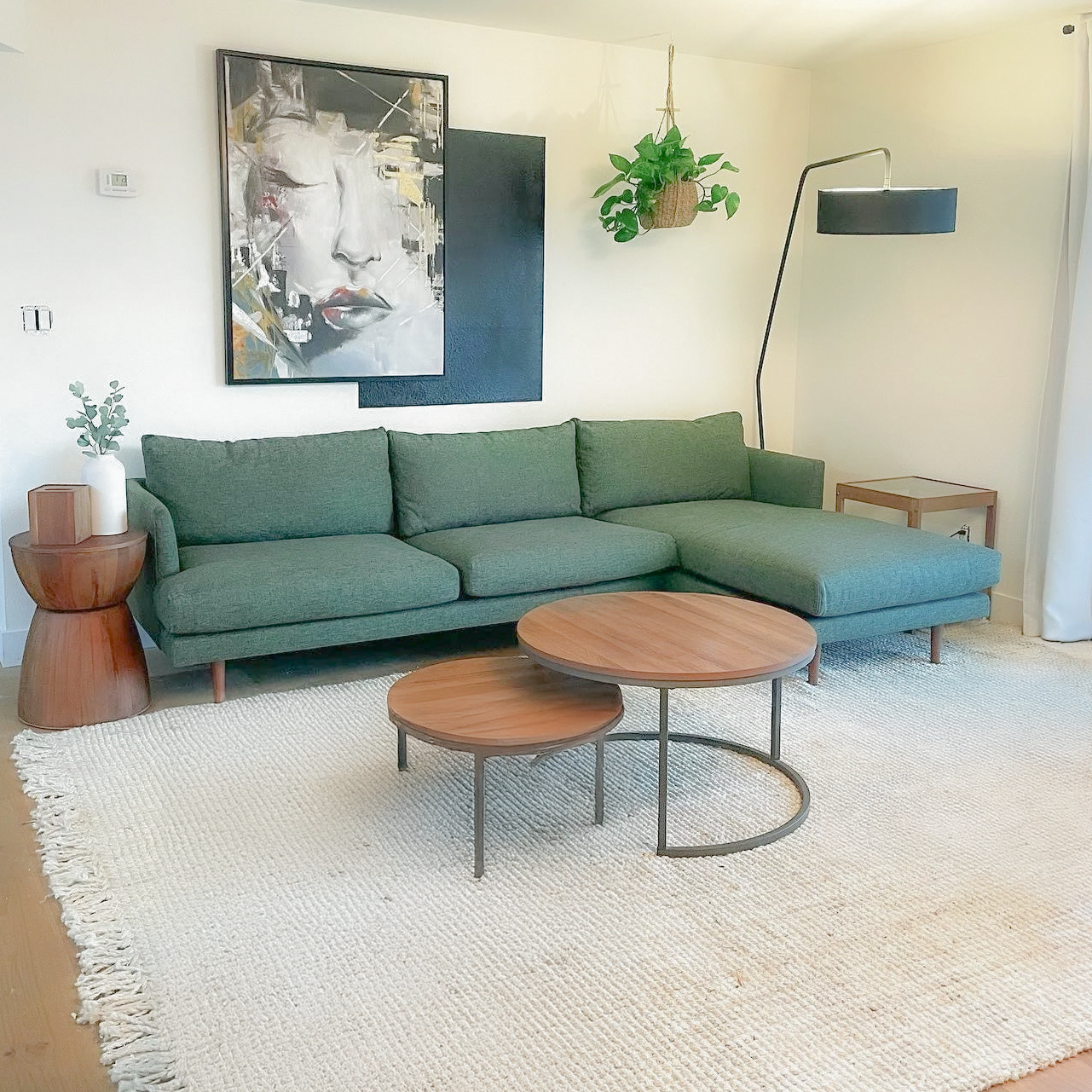 Anne Sofa | L Shaped Sectional | Down-feather Back Cushion (9.3 feet) XL | Removable Fabric