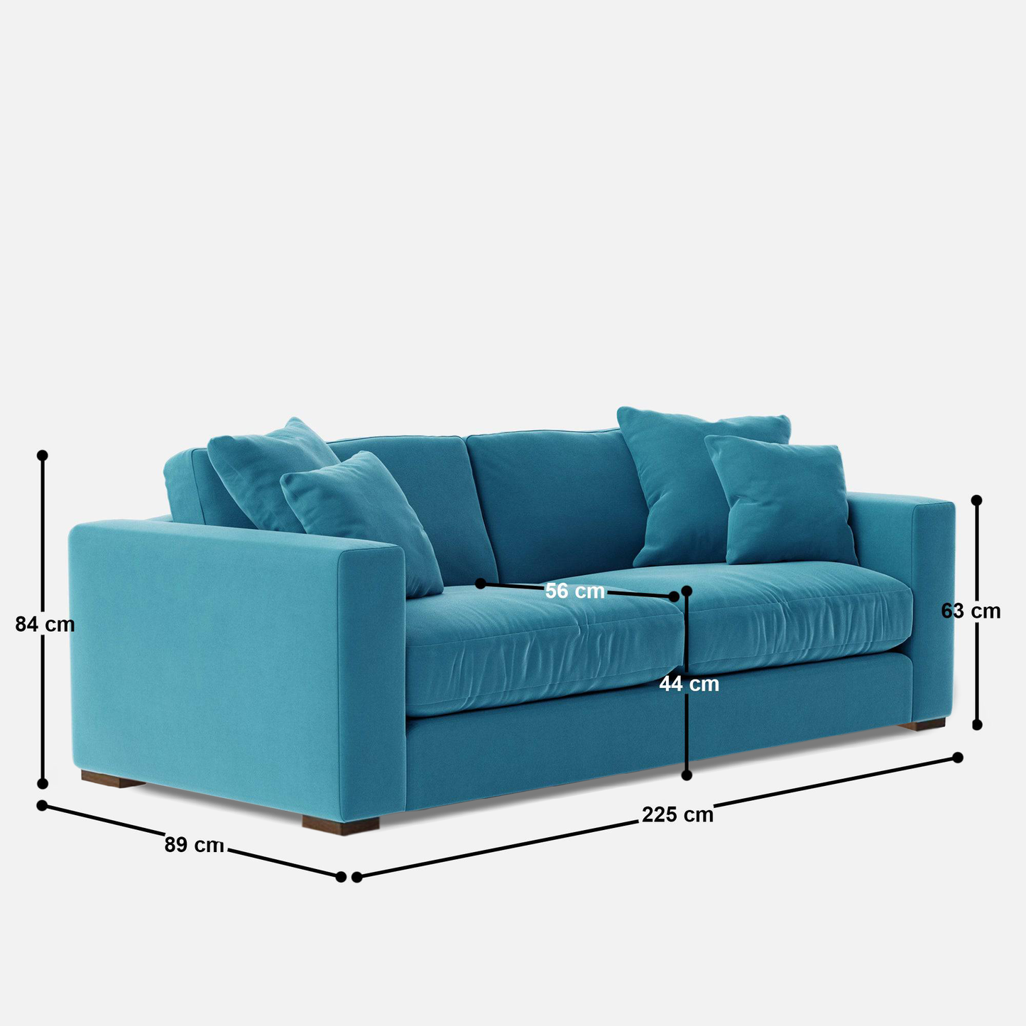 Atlanta Large 3.5 Seater Sofa - 88.5"