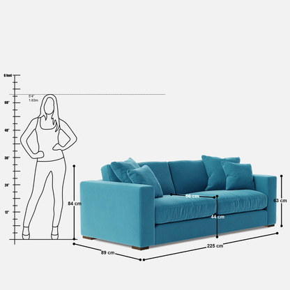 Atlanta Large 3.5 Seater Sofa - 88.5"