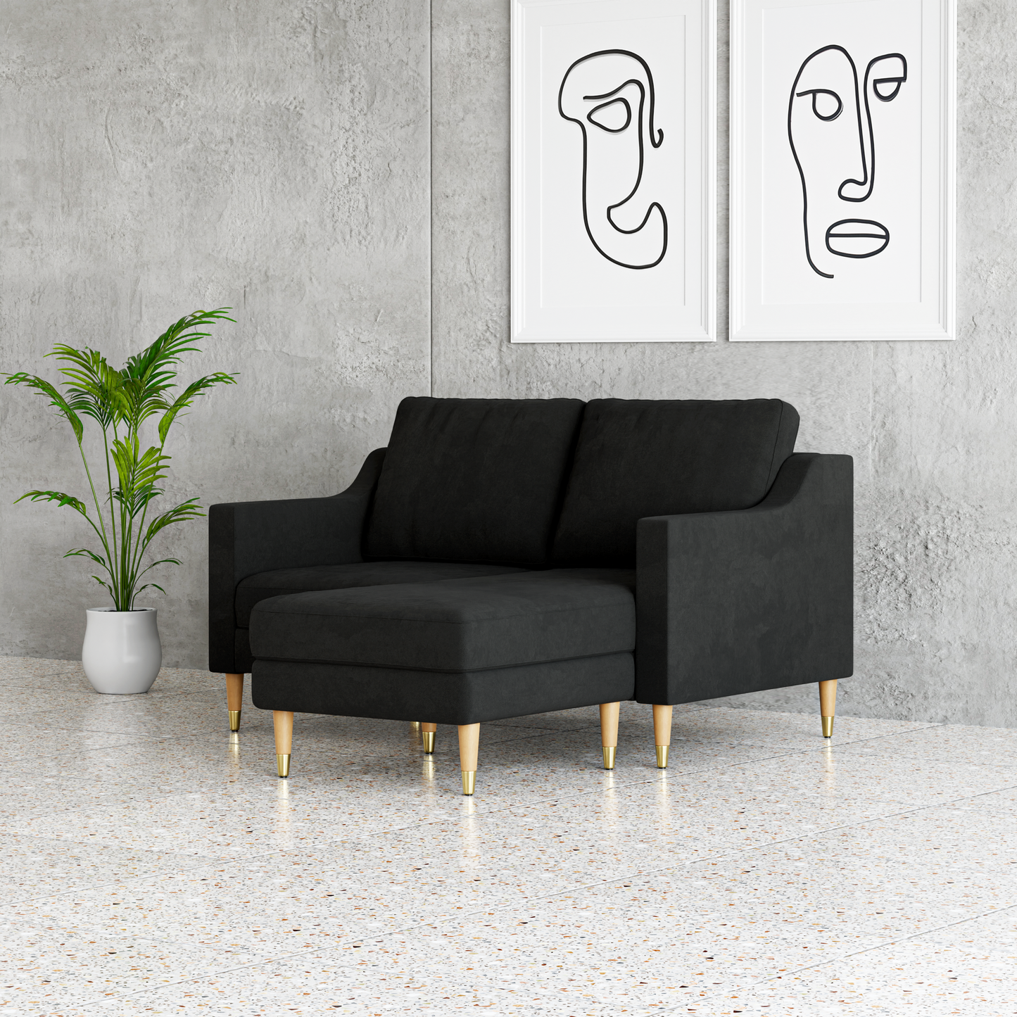 Lore Sofa | Small L-Shaped Sectional with Chaise (5 feet)