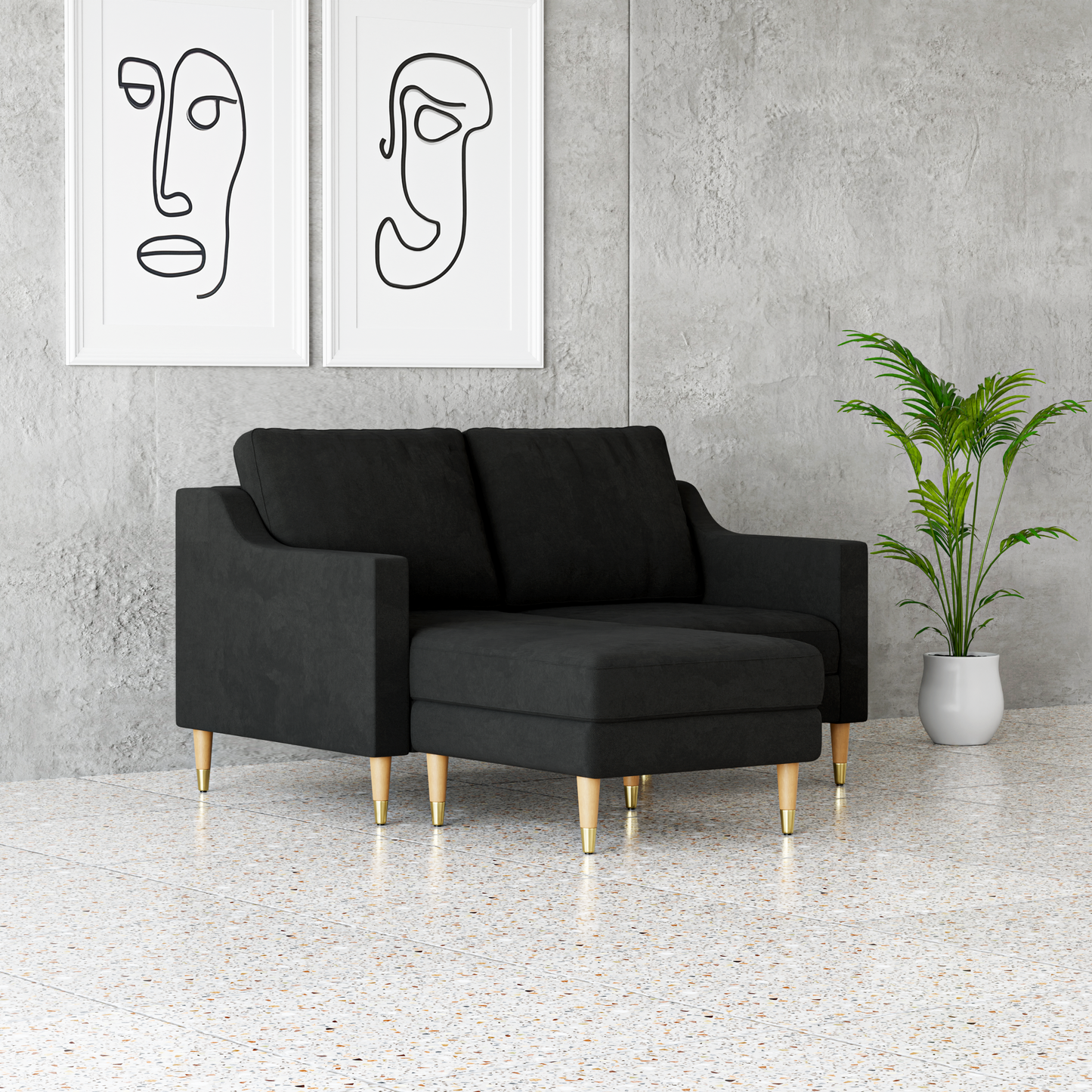 Lore Sofa | Small L-Shaped Sectional with Chaise (5 feet)