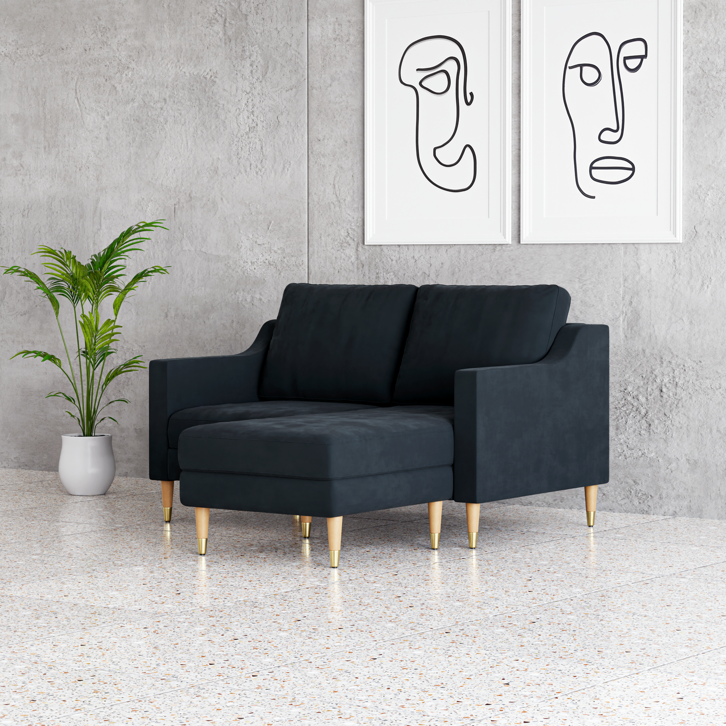 Lore Sofa | Small L-Shaped Sectional with Chaise (5 feet)