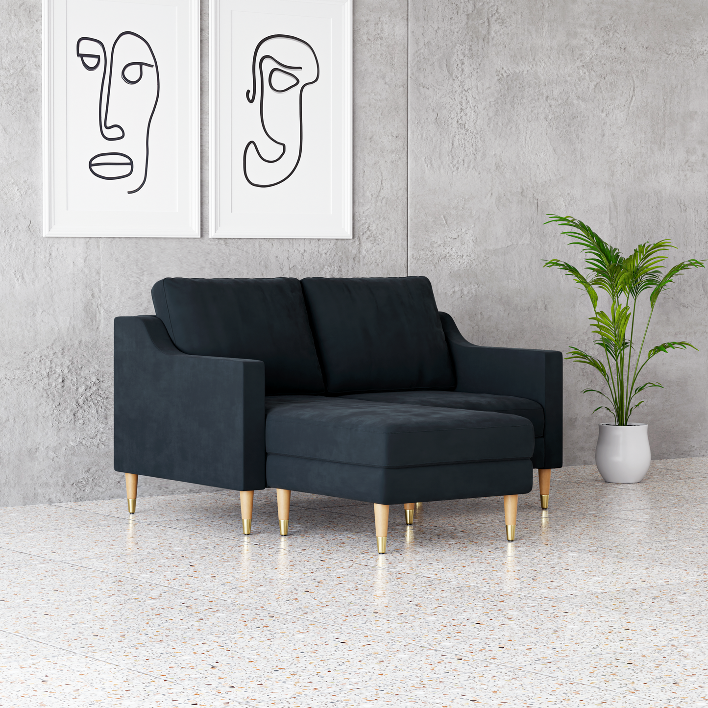 Lore Sofa | Small L-Shaped Sectional with Chaise (5 feet)