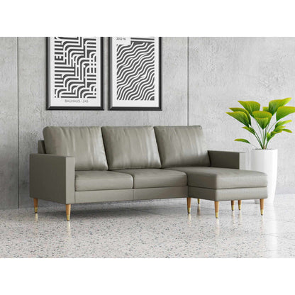 Lore Sofa | L-Shaped Sectional with Chaise | Italian Leather Sofa (7 feet)