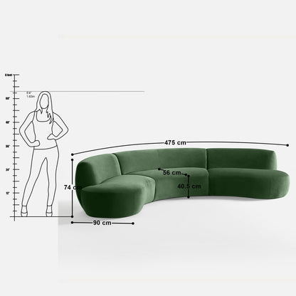 Celeste Sectional 4 Seater Sofa - 187”
