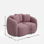 Mateo Curvy Love Seat Sofa - 46"
