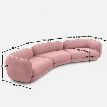 Santiago Curvy Sectional Sofa - 188"