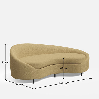 Cortez Curvy 2 Seater Sofa - 80"