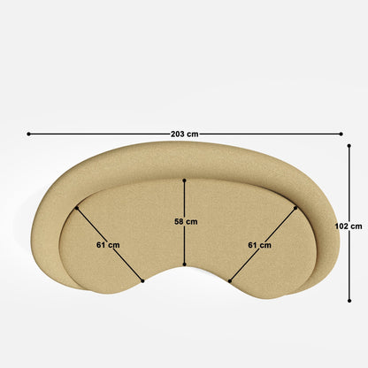 Cortez Curvy 2 Seater Sofa - 80"