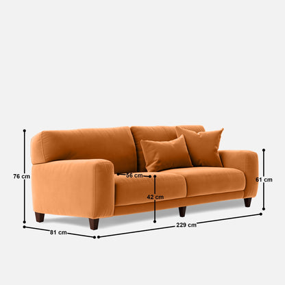 Edith Large 3.5 Seater Sofa - 90"