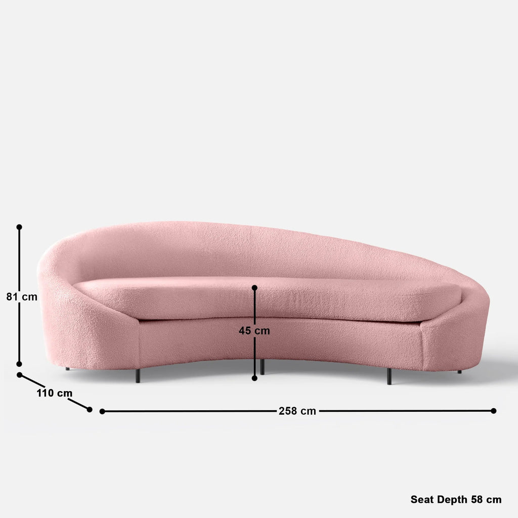 Cortez Curvy Large 3 Seater Sofa - 102"