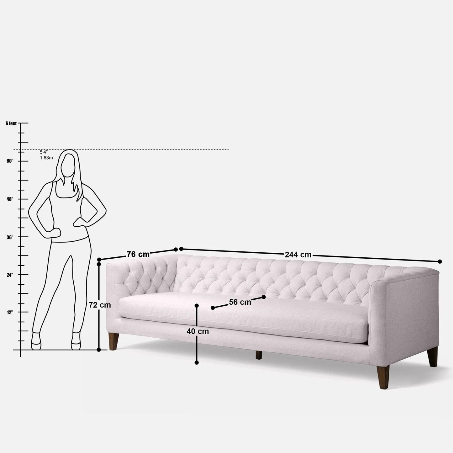 Cruz 4 Seater Sofa - 96"