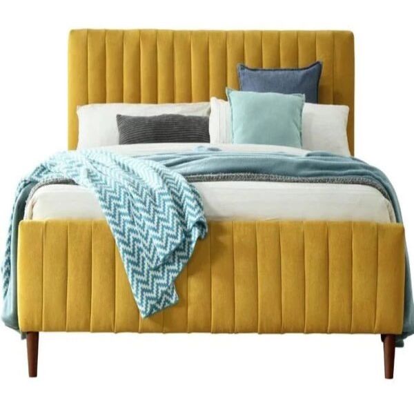 Konya Upholstered Bed Without Storage In Suede