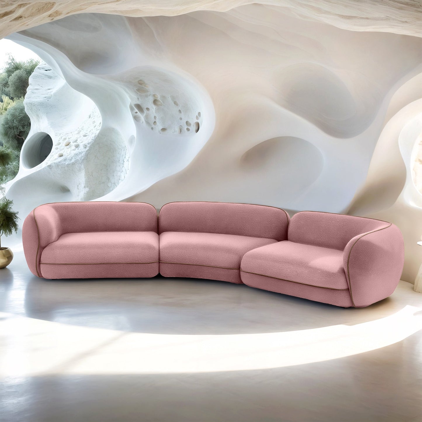 Santiago Curvy Sectional Sofa - 188"