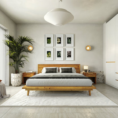 Bon Bed - Solid Teak/Walnut/Oak Wood (King)