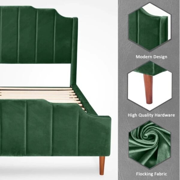 Berlin Upholstered Without Storage Bed In Suede