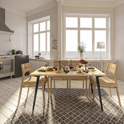 Serenity Dining Table (5x3 feet) - White Oak Veneer