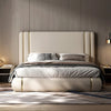 European Luxury Upholstered Bed Without Storage In Suede
