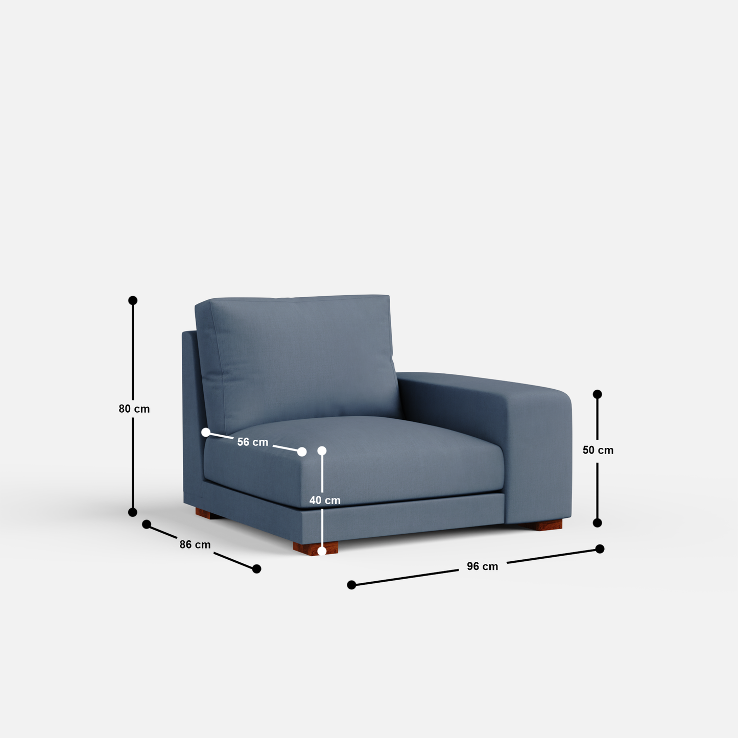 Derek modular 3 seater sofa - 103.5"