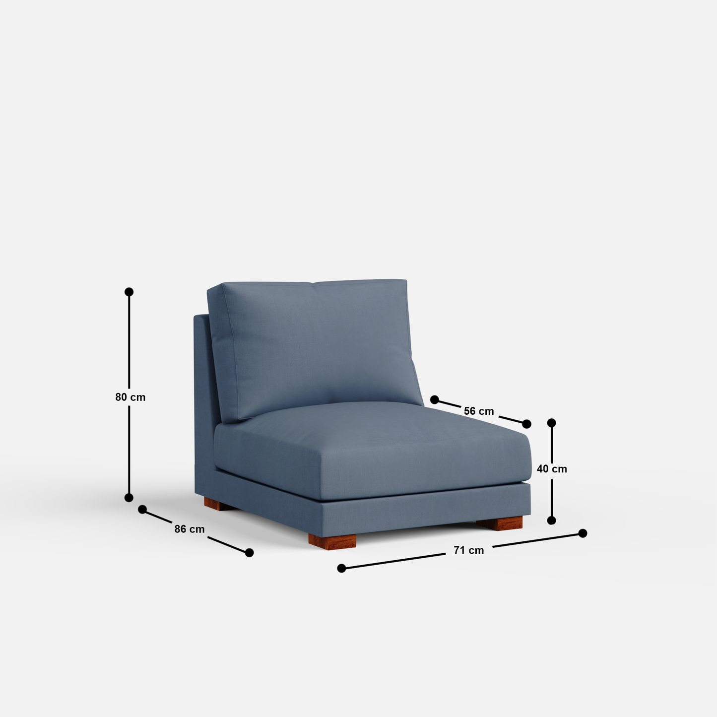 Derek modular 3 seater sofa - 103.5"