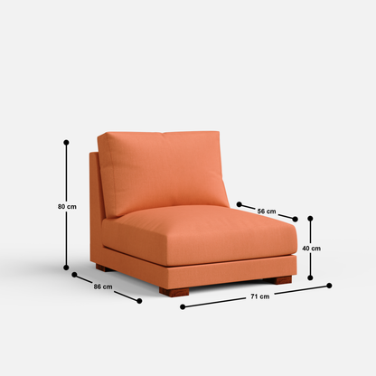 Derek modular right arm 4 seater sofa with ottoman - 133.5" | 62" Left chaise