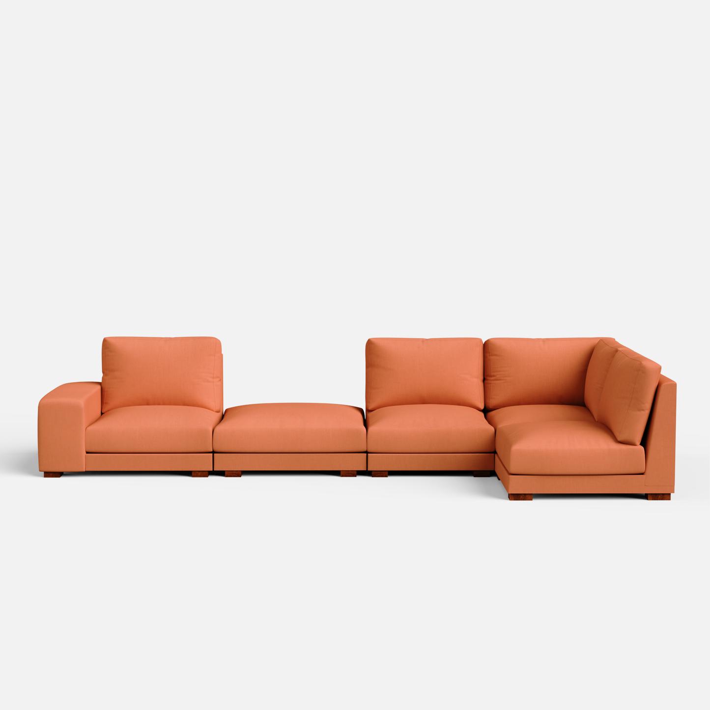 Derek modular right arm 4 seater sofa with ottoman - 133.5" | 62" Left chaise