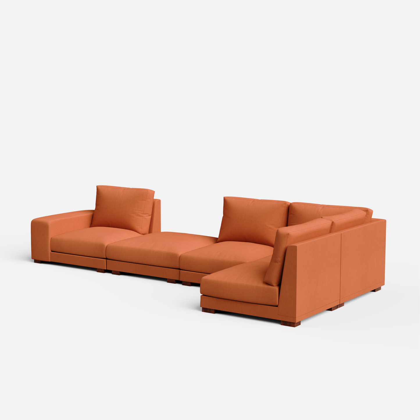 Derek modular right arm 4 seater sofa with ottoman - 133.5" | 62" Left chaise