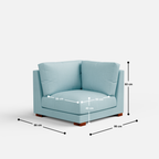 Derek Modular U- Shaped sofa with ottoman - 62" Left Chaise with 34" Ottoman | 123" Middle | 62" Right Chaise with 34" Ottoman