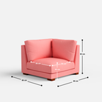 Derek Modular U- Shaped sofa - 62" Left Chaise | 123" Middle | 62" Right Chaise